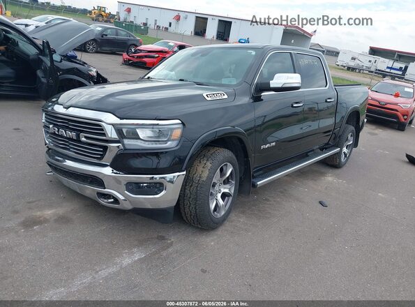 1C6SRFJT0LN308455 2020 RAM 1500 Black Առջևի ձախ երեք քառորդ տեսարան