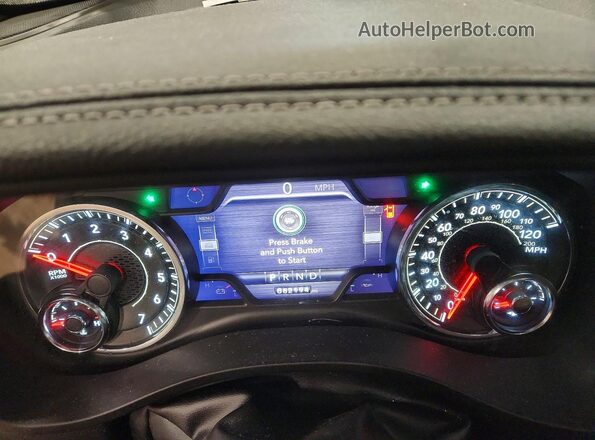 1C6SRFJT4PN580027 2023 RAM 1500 White Instrument cluster view
