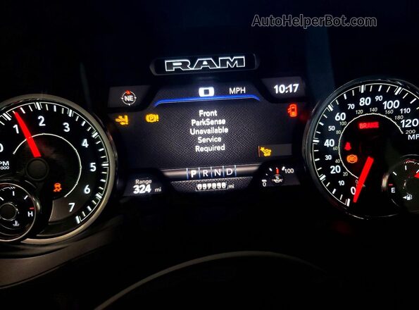 1C6SRFJT7MN509111 2021 RAM 1500 Charcoal Вид щитка приладів