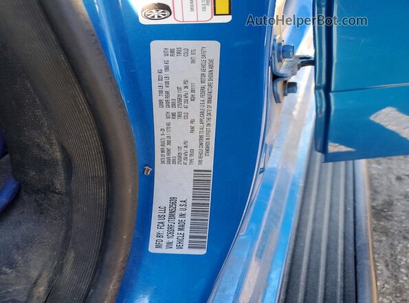 1C6SRFJT8MN525639 2021 RAM 1500 Blue Vista del compartimento del motor
