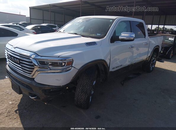 1C6SRFKT2LN136959 2020 RAM 1500 White წინა მარცხენა ხედი სამი მეოთხედიდან