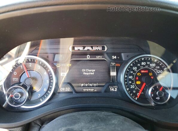 1C6SRFMT3MN594587 2021 RAM 1500 Silver Սարքավորումների վահանակի տեսք