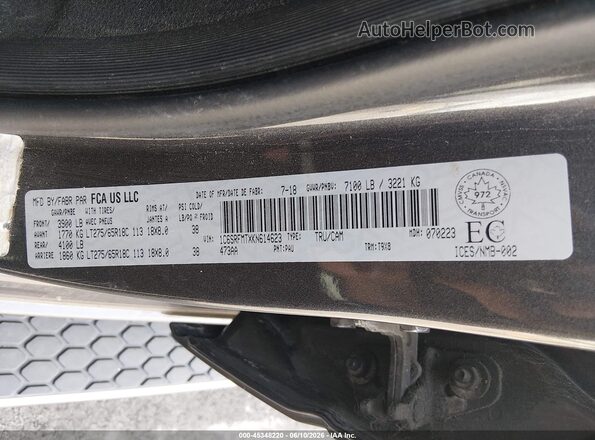 1C6SRFMTXKN614623 2019 RAM 1500 Серый Вид подкапотного пространства
