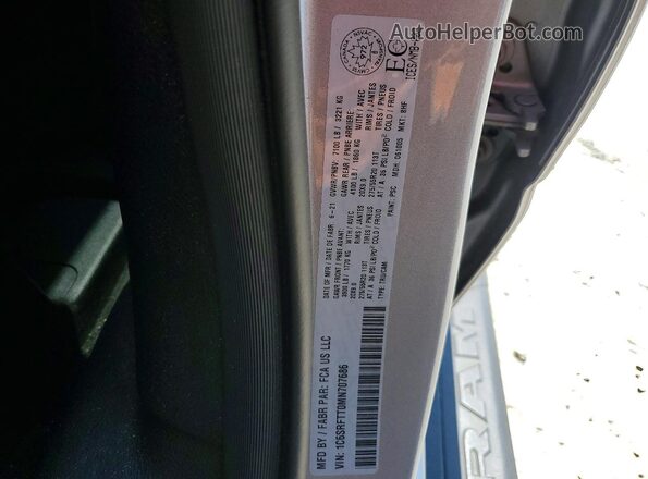 1C6SRFTT0MN707686 2021 RAM 1500 Silver Engine compartment view
