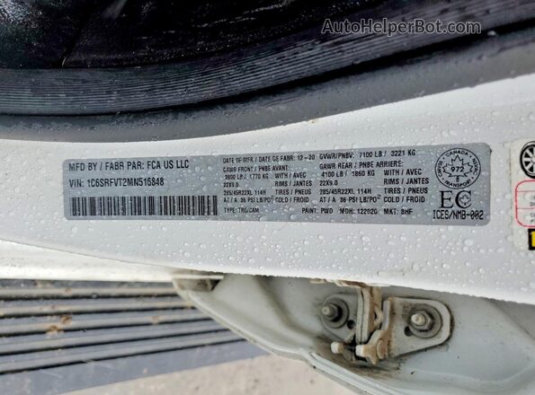 1C6SRFVT2MN516848 2021 RAM 1500 White Engine compartment view