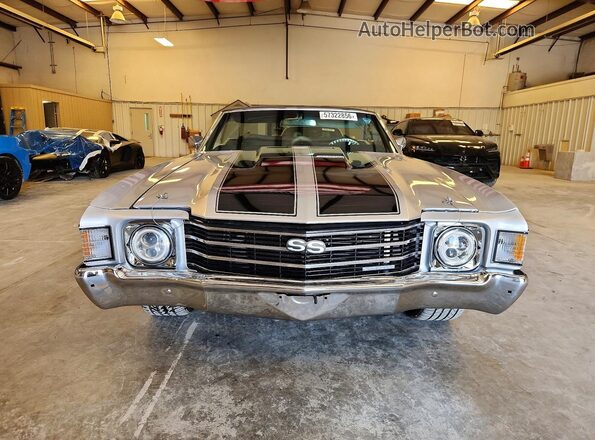 1D67J2K535981 1972 CHEVROLET CHEVELLE Серебряный 