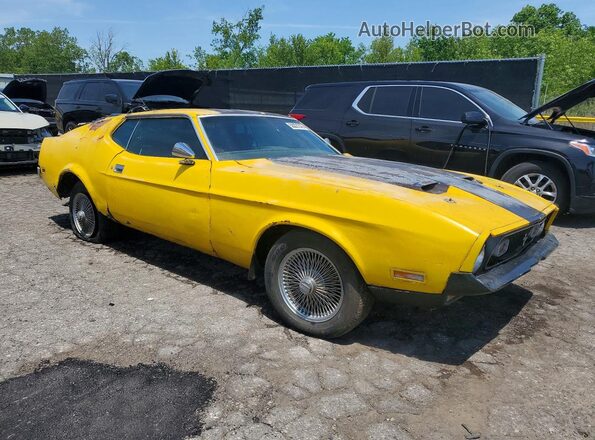 1F05H192285 1971 FORD MUSTANG Yellow Առջևի աջ