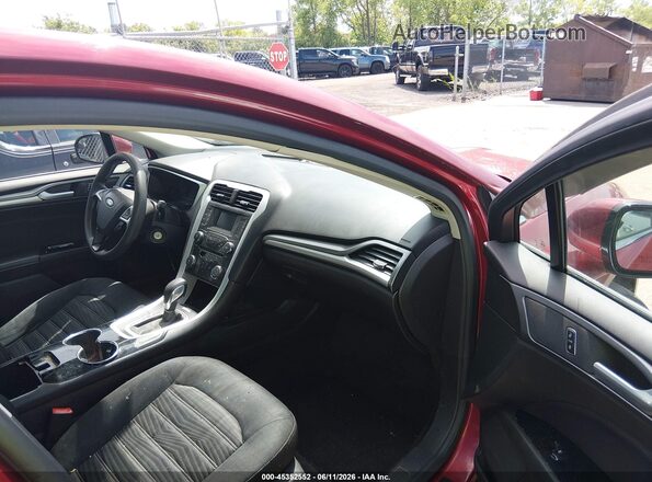 1FA6P0H74G5124055 2016 FORD FUSION Красный Вид салона спереди