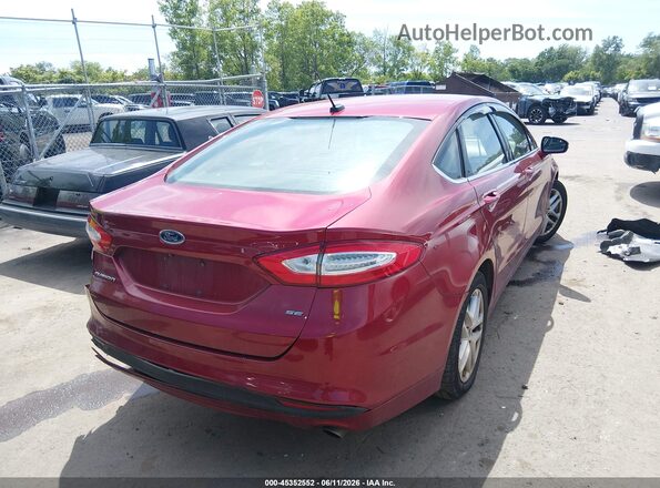 1FA6P0H74G5124055 2016 FORD FUSION Красный Задняя правая четверть