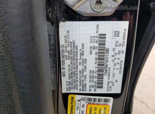 1FA6P0H75G5115087 2016 FORD FUSION Черный 