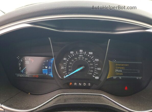 1FA6P0HD8G5117650 2016 FORD FUSION Black Vista del cuadro de instrumentos