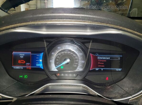 1FA6P0HD8G5124601 2016 FORD FUSION Черный Вид щитка приборов