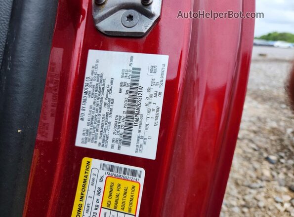 1FA6P8AM2G5212147 2016 FORD MUSTANG Бордовый Вид подкапотного пространства