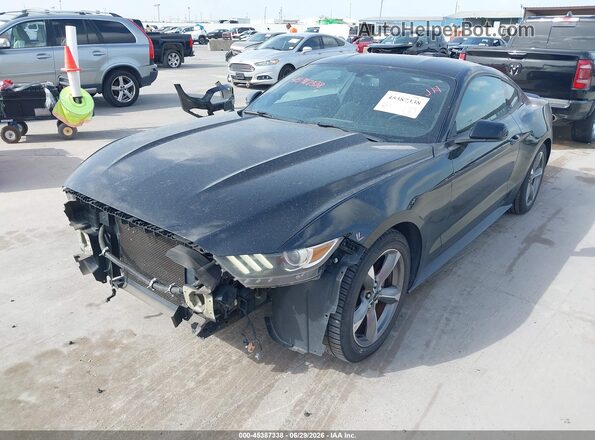 1FA6P8AM3G5228986 2016 FORD MUSTANG Black Առջևի ձախ երեք քառորդ տեսարան