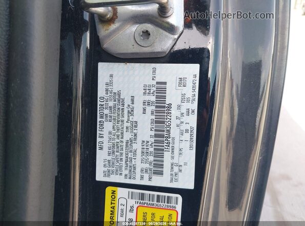 1FA6P8AM3G5228986 2016 FORD MUSTANG Black Շարժիչի բաժամունքի տեսք