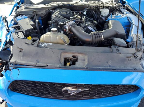 1FA6P8AM6H5259828 2017 FORD MUSTANG Синий Вид задней части салона