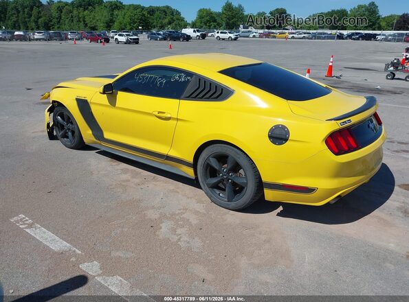 1FA6P8AM6H5299052 2017 FORD MUSTANG Yellow Trasero izquierdo
