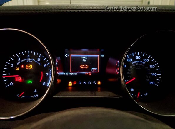 1FA6P8AM7H5213568 2017 FORD MUSTANG Синий Вид щитка приборов