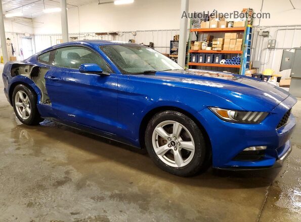 1FA6P8AM7H5213568 2017 FORD MUSTANG Синий Передняя правая четверть