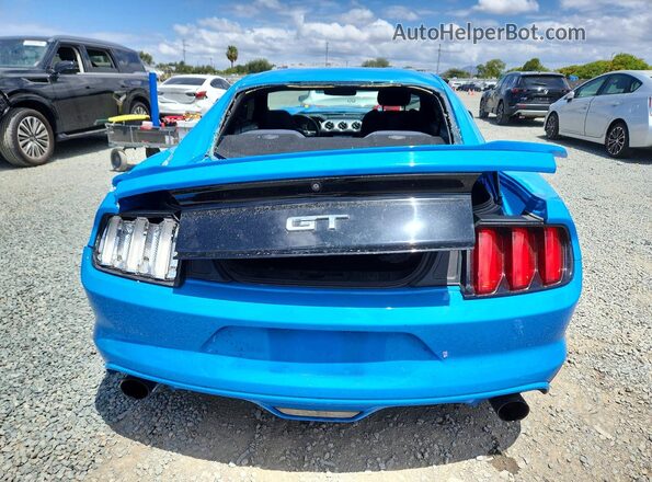 1FA6P8CF0H5257149 2017 FORD MUSTANG Blue Vista trasera