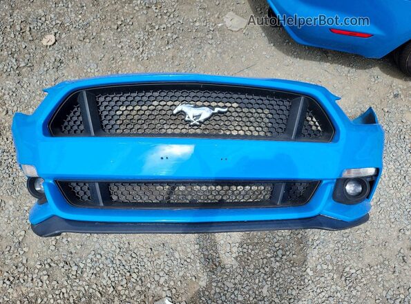 1FA6P8CF0H5257149 2017 FORD MUSTANG Blue Vista del compartimento del motor
