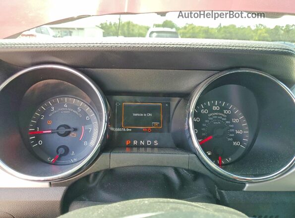1FA6P8CF0H5280768 2017 FORD MUSTANG Red Instrument cluster view
