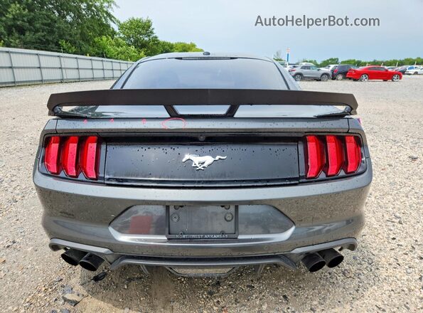 1FA6P8CF0J5162659 2018 FORD MUSTANG Gray Rear view