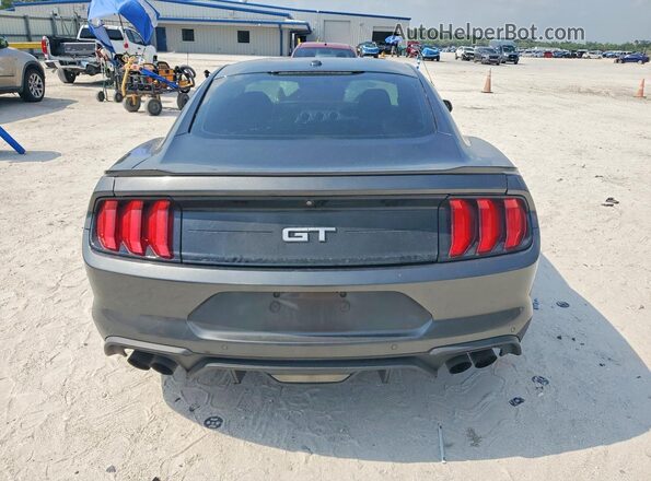 1FA6P8CF0K5103712 2019 FORD MUSTANG Gray Rear view