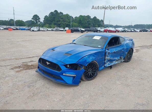 1FA6P8CF0L5124013 2020 FORD MUSTANG Синий Передняя левая четверть