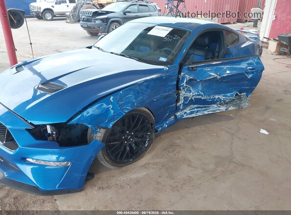 1FA6P8CF0L5124013 2020 FORD MUSTANG Синий Вид спереди