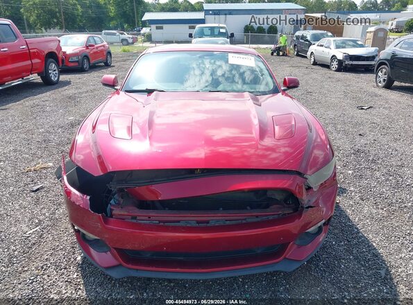 1FA6P8CF1G5206676 2016 FORD MUSTANG Red Vista interior trasera