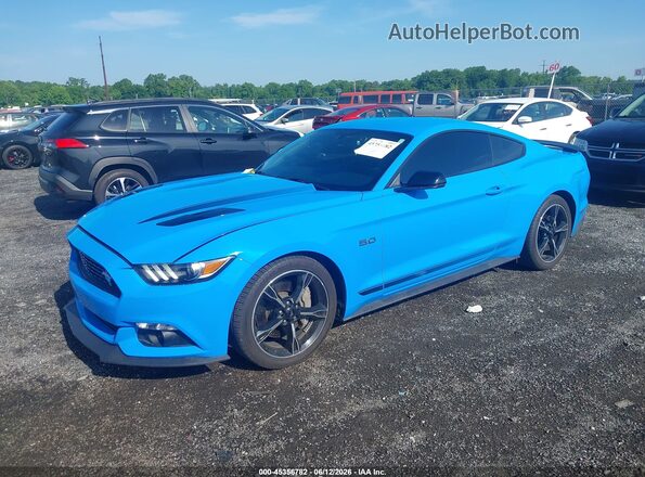 1FA6P8CF1H5209112 2017 FORD MUSTANG Blue წინა მარცხენა ხედი სამი მეოთხედიდან
