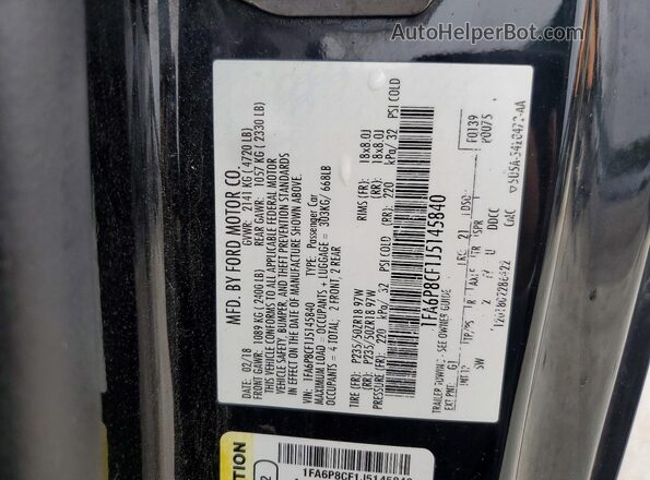 1FA6P8CF1J5145840 2018 FORD MUSTANG Black 