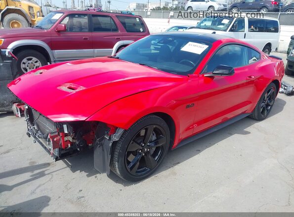 1FA6P8CF1N5144046 2022 FORD MUSTANG Красный Передняя левая четверть