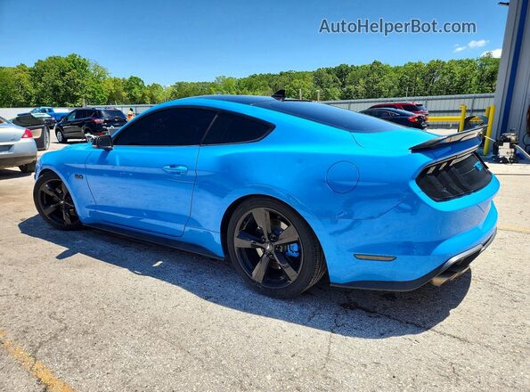 1FA6P8CF1P5300590 2023 FORD MUSTANG Blue Задня ліва чверть