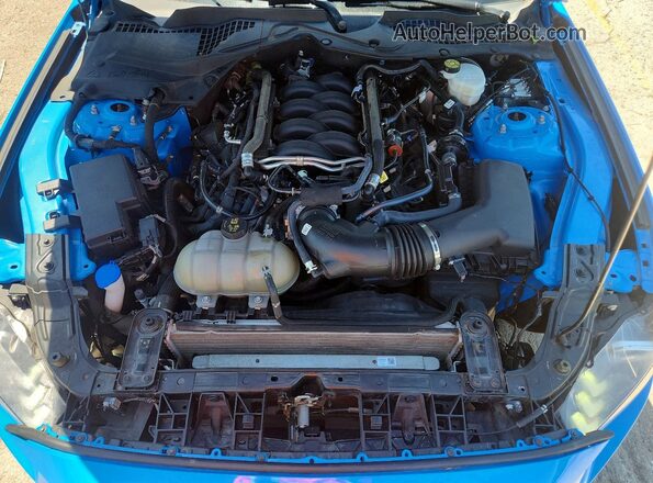 1FA6P8CF1P5300590 2023 FORD MUSTANG Blue Вид задньої частини салону