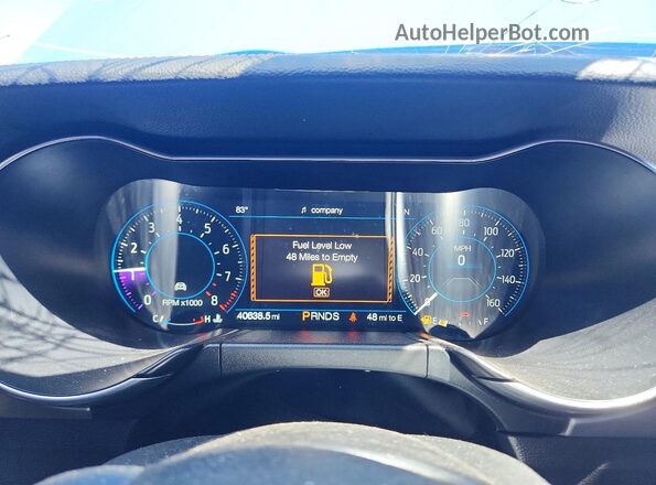 1FA6P8CF1P5300590 2023 FORD MUSTANG Blue Вид щитка приладів