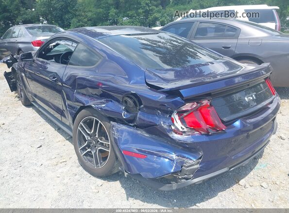1FA6P8CF2J5101183 2018 FORD MUSTANG Blue Trasero izquierdo