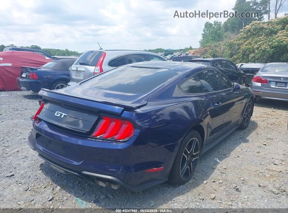 1FA6P8CF2J5101183 2018 FORD MUSTANG Blue Trasero derecho