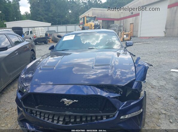 1FA6P8CF2J5101183 2018 FORD MUSTANG Blue Vista del cuadro de instrumentos