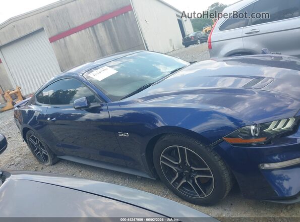 1FA6P8CF2J5101183 2018 FORD MUSTANG Blue Vista interior trasera