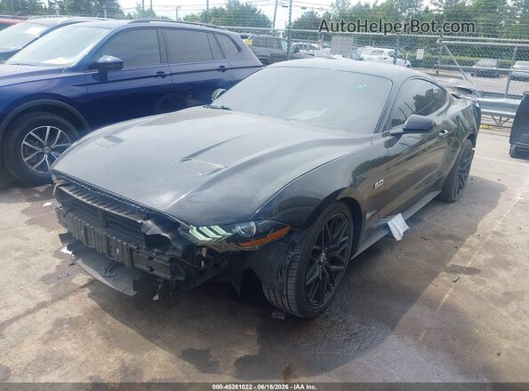 1FA6P8CF2K5116669 2019 FORD MUSTANG Black წინა მარცხენა ხედი სამი მეოთხედიდან