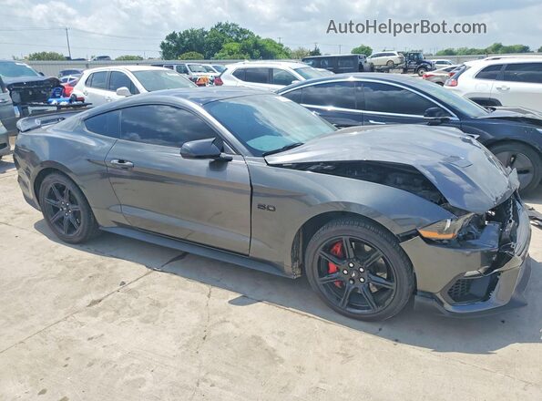 1FA6P8CF2K5192585 2019 FORD MUSTANG Gray Front right