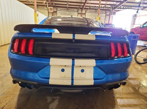 1FA6P8CF2K5204850 2019 FORD MUSTANG Blue Rear view