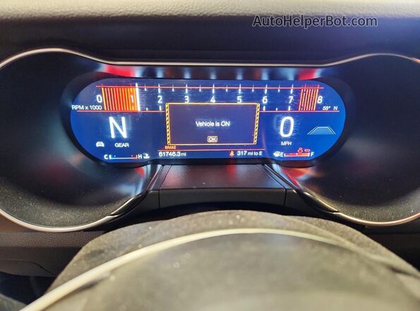 1FA6P8CF2K5204850 2019 FORD MUSTANG Blue Instrument cluster view