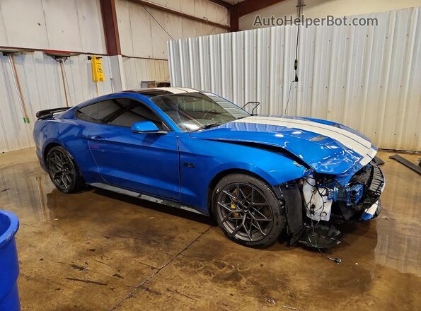 1FA6P8CF2K5204850 2019 FORD MUSTANG Blue Front right