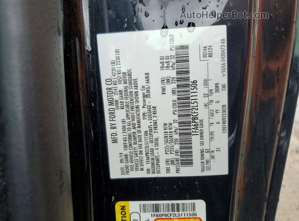 1FA6P8CF2L5111506 2020 FORD MUSTANG Черный 
