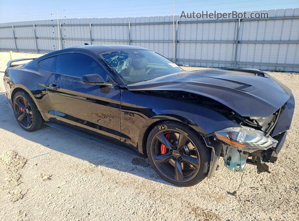 1FA6P8CF2M5147973 2021 FORD MUSTANG Черный Передняя правая четверть