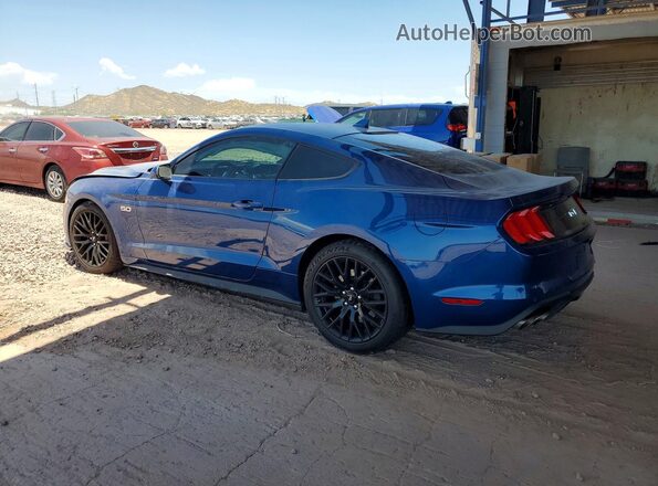 1FA6P8CF2N5111833 2022 FORD MUSTANG Blue Trasero izquierdo