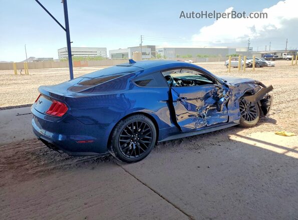 1FA6P8CF2N5111833 2022 FORD MUSTANG Blue Trasero derecho